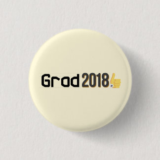 Bóton Redondo 2.54cm Os polegares do formando 2018 levantam o mini Pin
