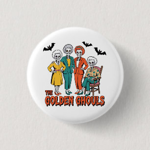 Bóton Redondo 2.54cm Ouro Ghouls Girls' Halloween