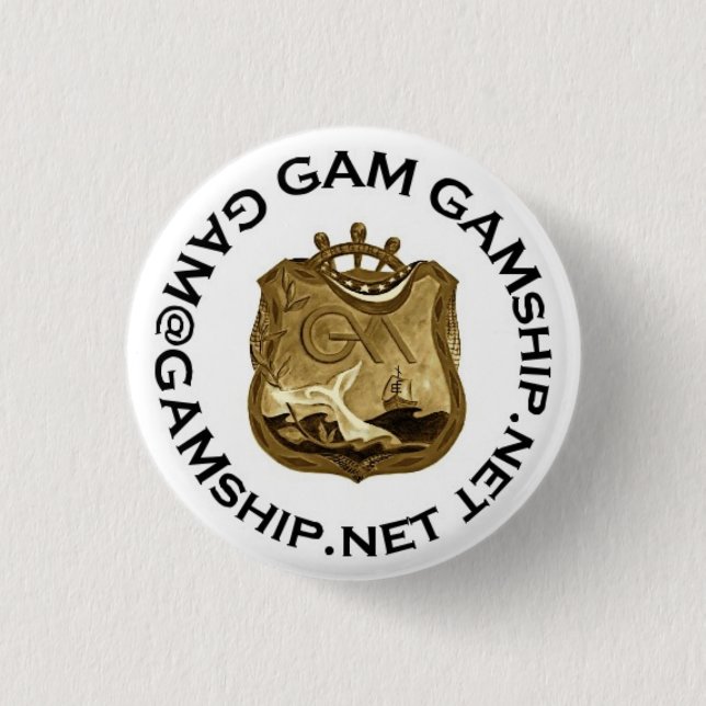 Bóton Redondo 2.54cm ouro preto do selo (Frente)