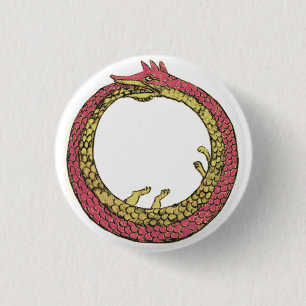 Bóton Redondo 2.54cm ouroboros
