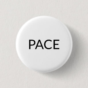 Bóton Redondo 2.54cm Pace branco preto paz italiana simples minimalista