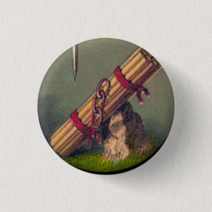 Bóton Redondo 2.54cm Pacote de varas e de três relações botão de 1