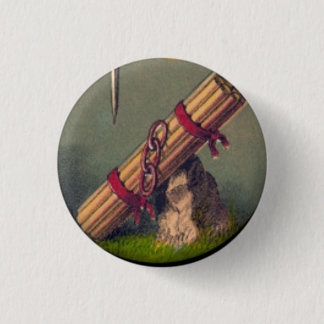 Bóton Redondo 2.54cm Pacote de varas e de três relações botão de 1