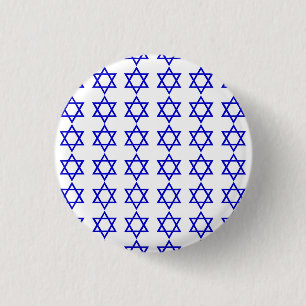 Bóton Redondo 2.54cm Padrão de bandeira de Israel