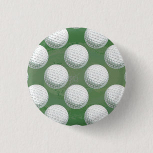 Bóton Redondo 2.54cm Padrão de Bola de Golfe Pintado