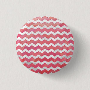 Bóton Redondo 2.54cm Padrão de Chevron do Salmão