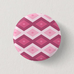 Bóton Redondo 2.54cm Padrão de diamante rosa