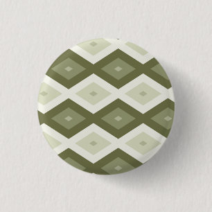 Bóton Redondo 2.54cm Padrão de diamante verde-oliva