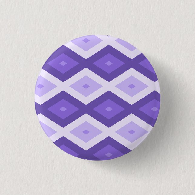 Bóton Redondo 2.54cm Padrão de diamante violeta (Frente)