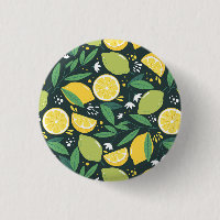 Padrão de Fruta de limão e Limões em verde e amare