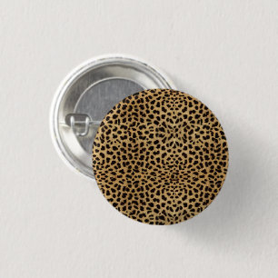 Bóton Redondo 2.54cm Padrão de Impressão de Cheetah