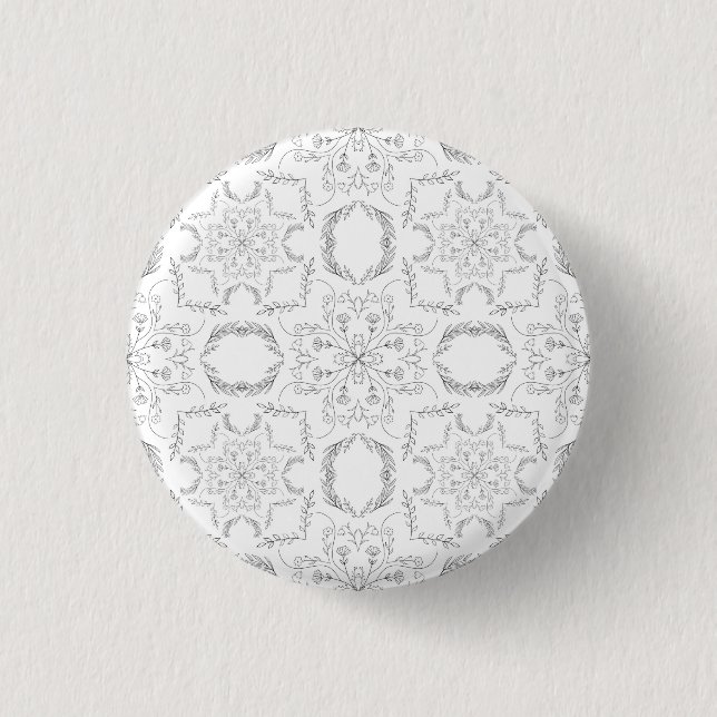 Bóton Redondo 2.54cm Padrão mandala (Frente)