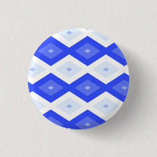 Bóton Redondo 2.54cm Padrão real de diamante azul