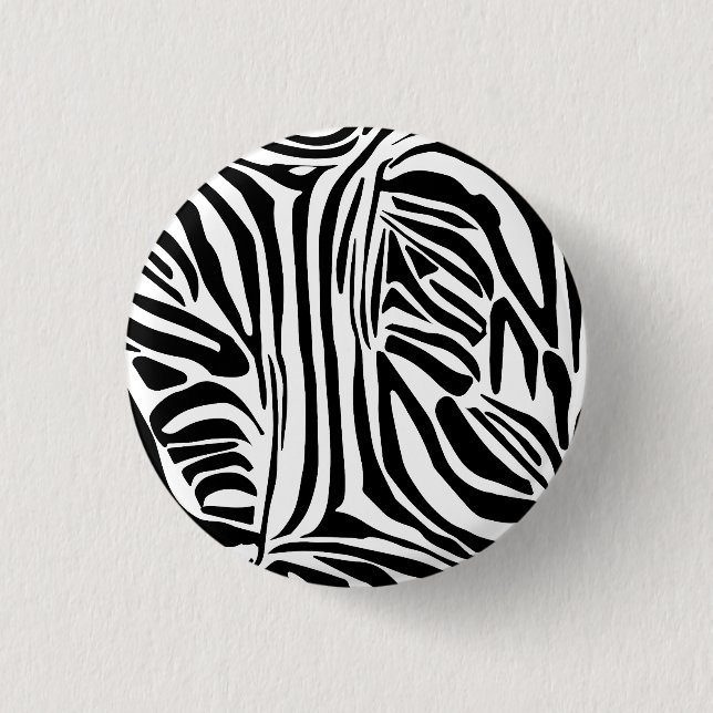 Bóton Redondo 2.54cm Padrão zebra (Frente)