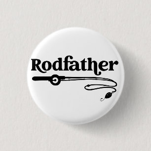 Bóton Redondo 2.54cm Pai cana de pesca Rodfather que ama pescar