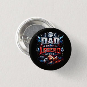 Bóton Redondo 2.54cm Pai de Dia Lenda à Noite - Epic Gamer Dad