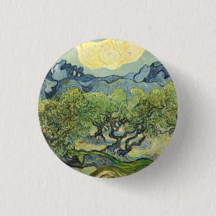Bóton Redondo 2.54cm Paisagem com Olive Vincent Willem van Gogh