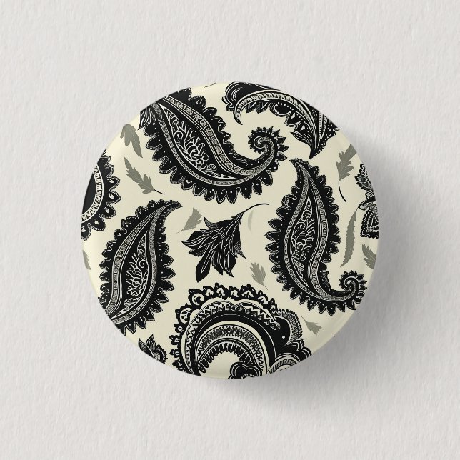 Bóton Redondo 2.54cm Palácios Paisley (Frente)