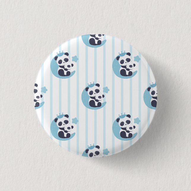 Bóton Redondo 2.54cm Panda Lover | A Vida É Melhor Com Um Panda (Frente)