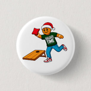 Bóton Redondo 2.54cm Pão de Mel Cornhole Natal Esporte Feriado