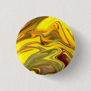 Bóton Redondo 2.54cm Papel Digital Amarelo Marble Waves-55448