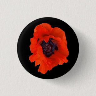 Bóton Redondo 2.54cm Para Não Esquecermos O Botão Poppy