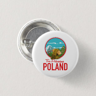 Bóton Redondo 2.54cm Para o logotipo da Adventure Poland Travel