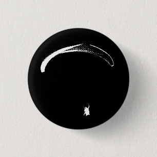 Bóton Redondo 2.54cm Pára-quedas preto & branco - botões