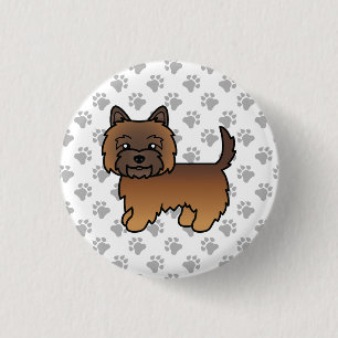 Bóton Redondo 2.54cm Parafusos de Ilustração de Cachorro do Cairn Terri