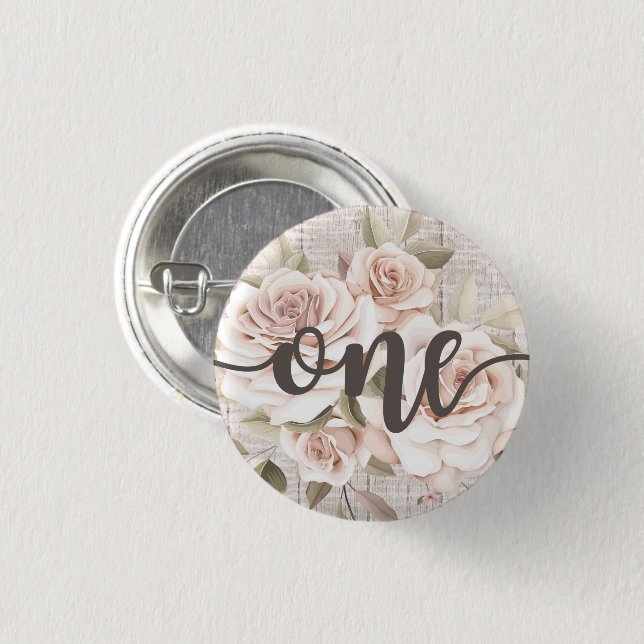 Bóton Redondo 2.54cm Partido dos primeiros aniversarios Rústicos da Mad (Frente & Verso)