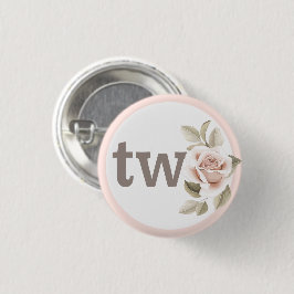 Bóton Redondo 2.54cm Partido dos segundos aniversários Chiques Florais 