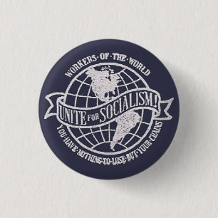 Bóton Redondo 2.54cm Partido socialista do mundo do crachá dos Estados