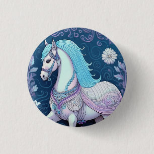 Bóton Redondo 2.54cm Pastel Fantasy Horse