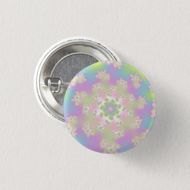 Bóton Redondo 2.54cm Pastel Floral Sprinkles (Frente & Verso)