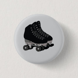 Bóton Redondo 2.54cm Patins Pretos em um Botão
