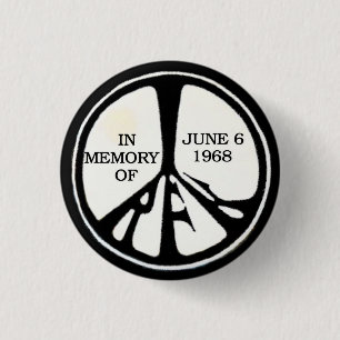 Bóton Redondo 2.54cm Paz memorável Pinback de RFK