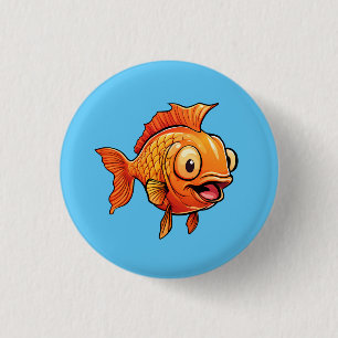 Bóton Redondo 2.54cm Peixes dourados