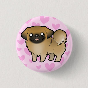 Bóton Redondo 2.54cm Pekingese Love