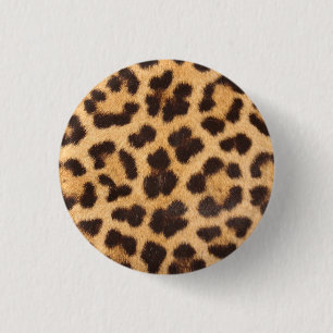 Bóton Redondo 2.54cm Pele De Leopardo Padrão