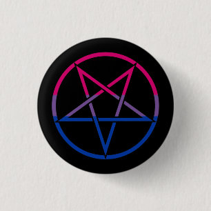 Bóton Redondo 2.54cm Pentagram bissexual invertido da bandeira