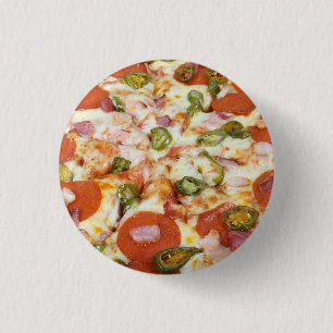 Bóton Redondo 2.54cm Pepperoni Pizza