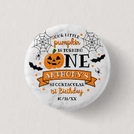Bóton Redondo 2.54cm Pequena Abóbora Transformando Um primeiro aniversa