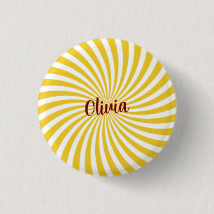 Bóton Redondo 2.54cm Pequeno Botão Personalizado à Luz do Sol - Bonito,