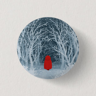 Bóton Redondo 2.54cm Pequeno Chapéu Vermelho