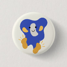 pequeno monstro — botão pés grandes