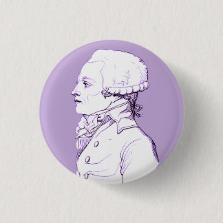 Bóton Redondo 2.54cm Perfil Robespierre na Lavanda