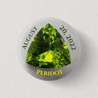 Bóton Redondo 2.54cm Peridot Trillion