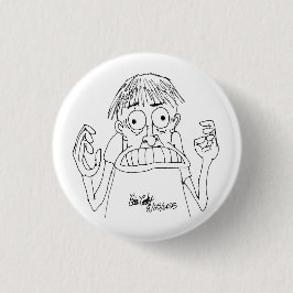 Bóton Redondo 2.54cm personagem de desenho animado em pânico