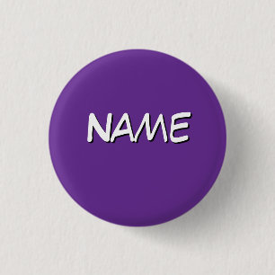 Bóton Redondo 2.54cm Personalizar Com Nome Roxo