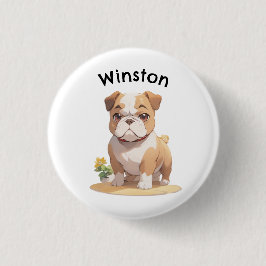 Bóton Redondo 2.54cm Personalize seu companheiro canino: estilo de anim